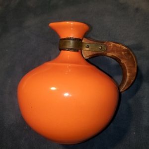 Orange Bauer Coffee Carafe / Teapot marked on bottom
